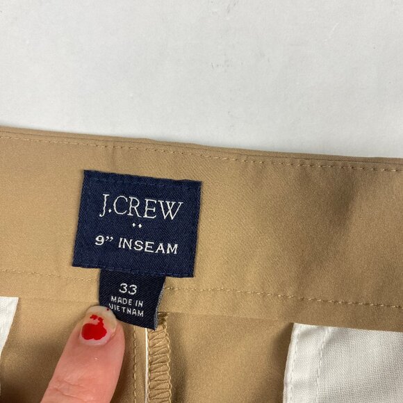 NWT J Crew Factory Tech Shorts Men's Size 33 Tan - Picture 11 of 13